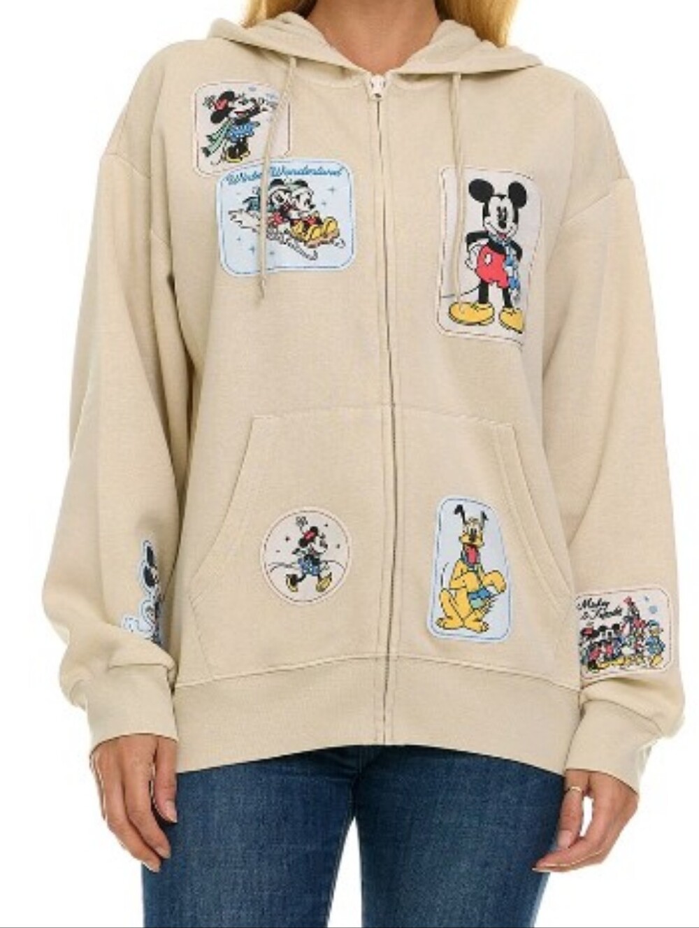 Disney Patch Zip-Up Hoodie Jacket